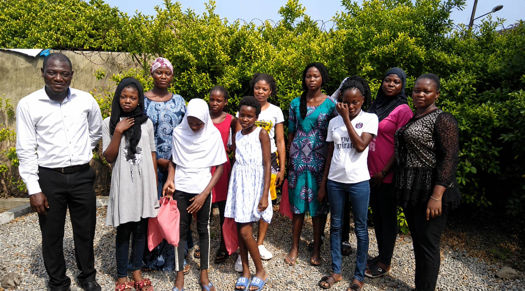 TGGF staff and program participants gathered outdoors