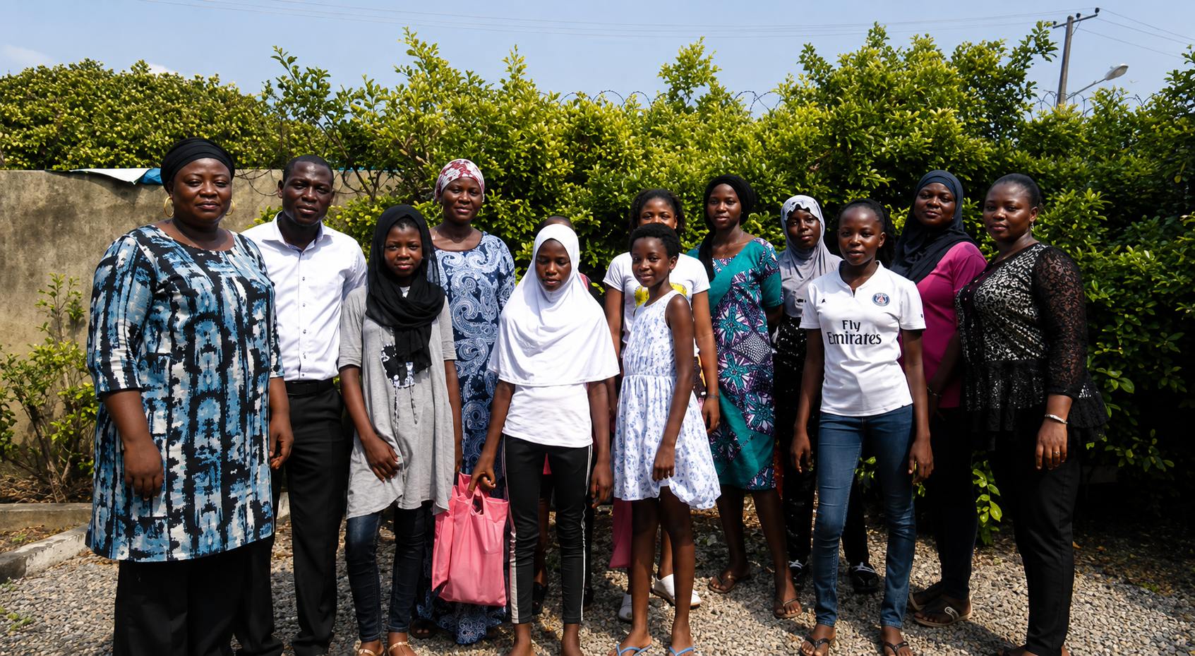 TGGF staff and program participants gathered outdoors