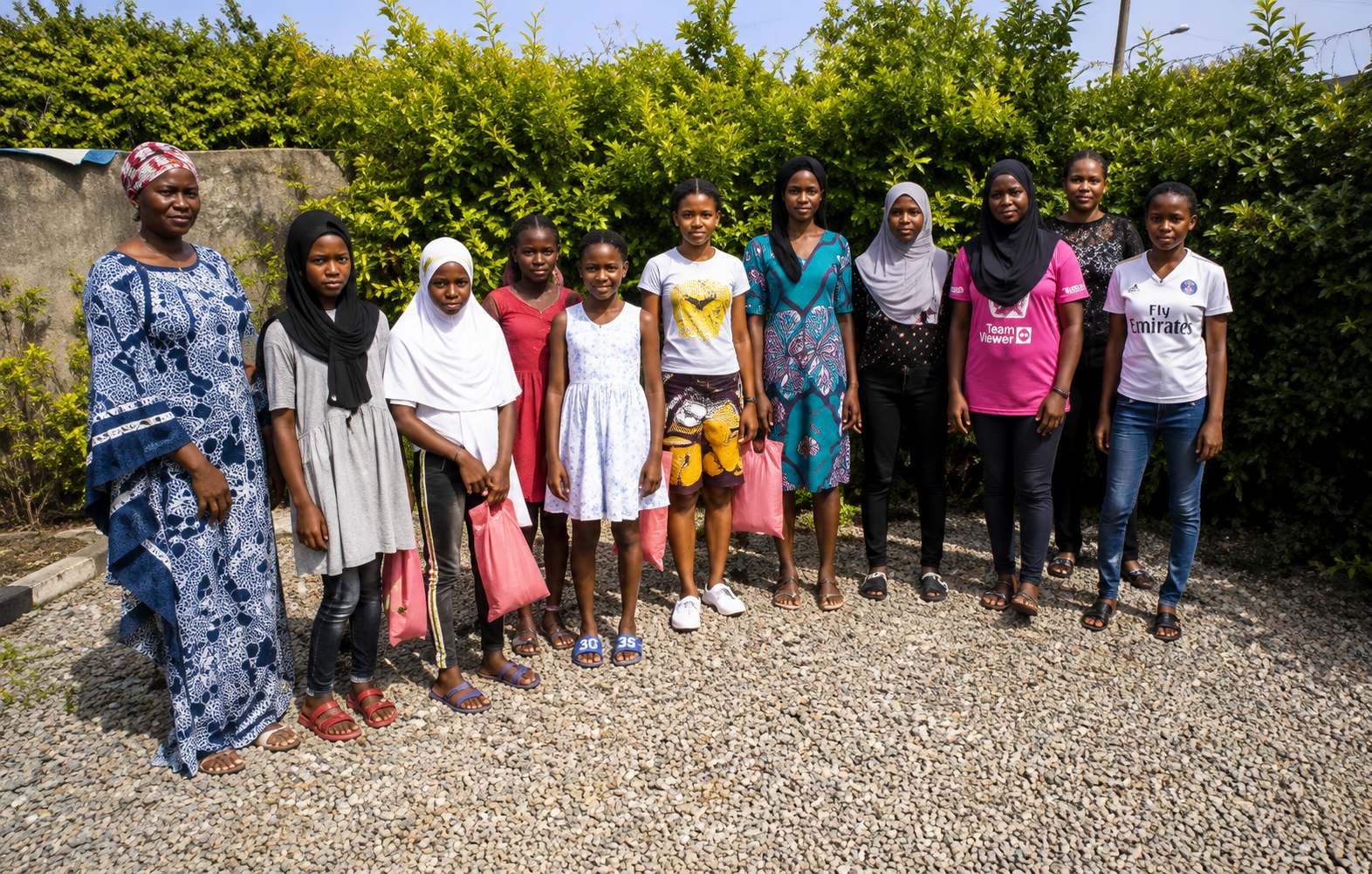 TGGF staff and program participants gathered outdoors